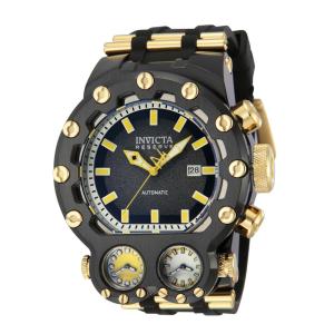 Relógio Masculino Automático Reserve Magnum Tria, Invicta 43125, Preto e Dourado