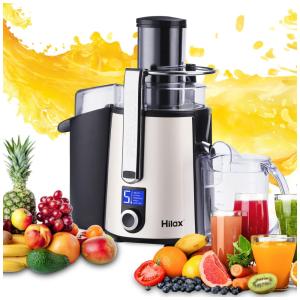 Centrífuga de Frutas com Tela LCD e 5 Velocidades, Aço Inox, 1100W, 110v, HILAX, Prateado