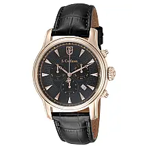 Relógio Masculino S Coifman Heritage, Invicta SC0225, Preto e Ouro Rosa