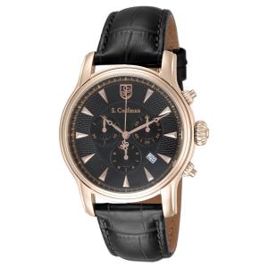 Relógio Masculino S Coifman Heritage, Invicta SC0225, Preto e Ouro Rosa