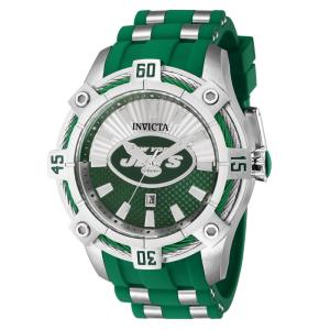Relgio Masculino NFL New York Jets de Ao com 52mm e Design Verde Invicta - ZG-43325