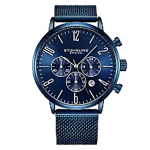 Relógio Masculino Stuhrling Monaco 3932 Quartzo 41mm, Azul