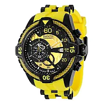 Relógio M,asculino de Quartzo Aviator, Invicta 36425, Amarelo e Preto