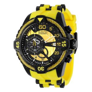 Relógio M,asculino de Quartzo Aviator, Invicta 36425, Amarelo e Preto