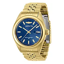 Relógio Feminino Aviator, Invicta 38425, Dourado e Azul