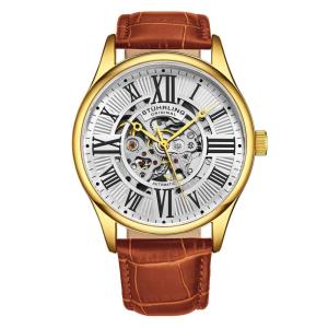 Relógio Masculino Stuhrling Atrium 3942 Automático 42mm, Marrom