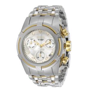 Relógio Feminino de Quartzo Reserve Bolt Zeus com Mostrador Madrepérola, Invicta 30525, Prata e Dourado