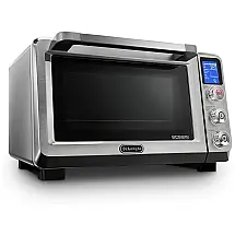 Forno Elétrico Livenza de Bnacada com Convecção e Tela LCD, Aço Inox, 1800W, 110v, DELONGHI EO241150M, Prateado