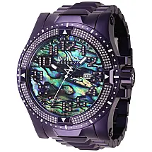 Reserva Excurso 1.39 Quilate Diamond Swiss Ronda R150 Calibre Automtico Men s Watch w por Abalone Dial - 55.4mm. Roxo