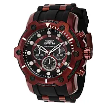 Relgio masculino parafuso - 51,5 mm. Preto. Vermelho 40825