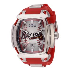 Relgio masculino MLB Atlanta Braves - 53 mm. Ao. Vermelho 42825