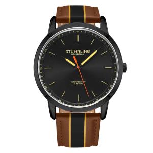Relógio Masculino Stuhrling 3992 Quartzo 44mm, Marrom e Preto