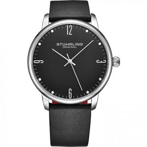 Stuhrling Relógio Masc 3997Z, Analógico, Quartzo, Resistente Água 50m, Preto