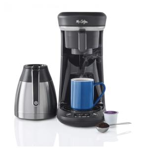 Máquina de Café Mr. Coffee, máquina programável para café individual ou de jarra, capacidade para 10 xícaras, cor preta.