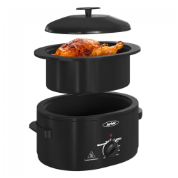 Panela Elétrica 7,5L com Tampa Auto-alinhante, Panela e Rack Removíveis, 110V 1000W, Sunvivi, Preta