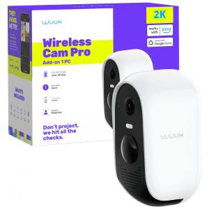 Câmera de Segurança Externa Adicional 2K HD Compatível com Alexa e Google, WUUK Pro On