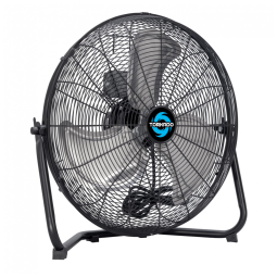 Ventilador de Piso Metal 45,7 cm Tornado Preto 3 Velocidades Alta Vazão 4150 CFM Inclinação 120° Modelo HI-FAN-18HVFF-1P-HEX2, 110V
