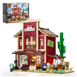 Old West Post Office Funwhole com iluminação LED 1692 peças temática Velho Oeste