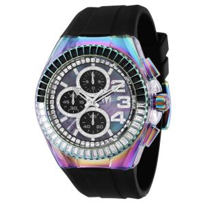 Relgio masculino TechnoMarine Cruise Glitz com mostrador em madreprola - 45 mm. Preto ZG-TM-121035