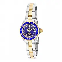 Relógio Feminino Invicta Pro Diver 24,5mm em Aço Dourado 17035