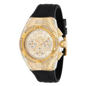 Relógio Feminino TechnoMarine Cruise Glitz, Invicta TM121135, Preto e Dourado