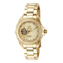 Relgio feminino Grand Pro 0,6 quilates com diamante automtico - 38 mm. Ouro 15135
