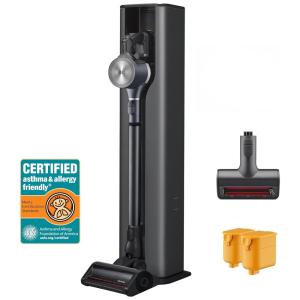 Aspirador de Pó sem Fio com Esvaziamento Automático para Limpeza de Carpetes e Pisos Duros, 110V, LG CordZero, Preto