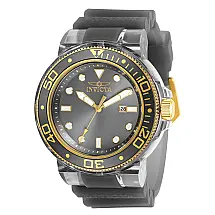 Relgio masculino profissional 51,5 mm. Cinza. Transparente 32335