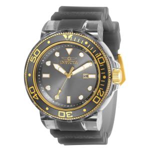 Relgio masculino profissional 51,5 mm. Cinza. Transparente 32335