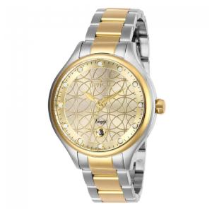 Relógio Feminino de Quartzo Angel, Invicta 27435, Prata e Dourado