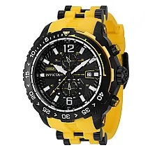 Relógio Masculino Aviator, Invicta 40535, Amarelo e Preto