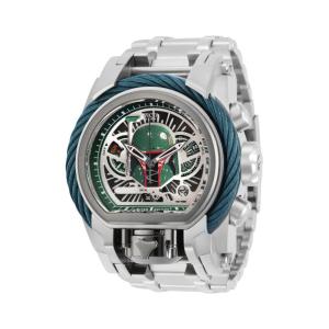 1 EDIÇÃO LIMITADA Invicta Star Wars Boba Fett Relógio masculino de quartzo Caixa de aço inoxidável de , pulseira de aço inoxidável