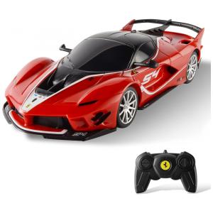 Carrinho de Controle Remoto Ferrari Escala 1:24 para Adultos e Crianças, BEZGAR, Vermelho
