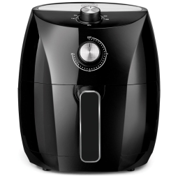 Fritadeira Elétrica AirFryer 3L com 5 Funções e 6 Níveis de Temperatura, 1400W, 110V, CRUX 17280, Preto