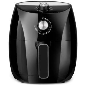 Fritadeira Elétrica AirFryer 3L com 5 Funções e 6 Níveis de Temperatura, 1400W, 110V, CRUX 17280, Preto