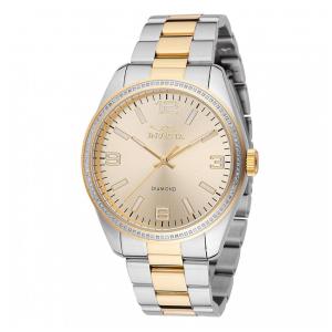 Relógio Masculino Invicta Elite Diamond com 0,37 quilates de Diamantes, 43mm, Dourado, Aço 48735