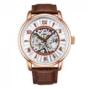 Relógio Masculino Stuhrling Esqueleto 3973 Automático 48mm, Cobre