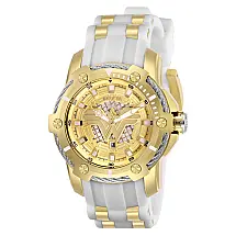 Relgio feminino da Mulher Maravilha da DC Comics - 39,5 mm. Ouro. Branco 26835