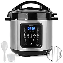 Panela de Pressao Eletrica 6L, 9 em 1 de Aco Inoxidavel, com, 110v, BEIZUZU G6, Prateado