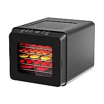 Desidratador de Alimentos Prenafla H6-TS001 Preto 6 Bandejas Aço Inox com Timer 72h e Controle de Temperatura