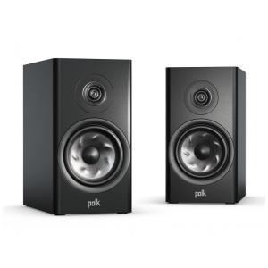 Caixa acústica bookshelf Polk Audio Reserve R100 preta, tweeter anelar 25 mm Pinnacle, woofer Turbine 133 mm, Hi-Res, Dolby Atmos e IMAX