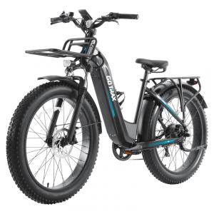 Bicicleta Elétrica Dobrável Gotrax com Pedalassistência com Bateria de 48V, Potência de Pico de 500W, Bicicleta Elétrica para Adulto