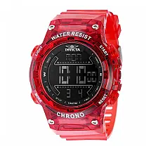 Relógio Masculino Digital Invicta Racing 52mm Transparente Vermelho 49045