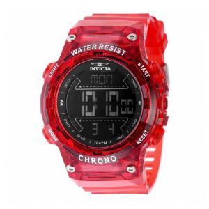 Relógio Masculino Digital Invicta Racing 52mm Transparente Vermelho 49045