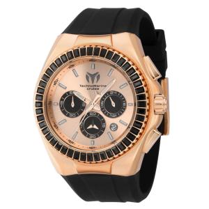 Relgio masculino TechnoMarine Cruise Steel - 45 mm. Preto TM-121145