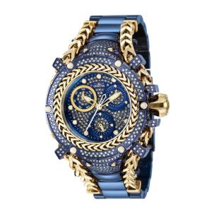 Relgio feminino Gladiador com diamante de 1,66 quilates - 43,2 mm. Ouro. Azul Escuro 42245