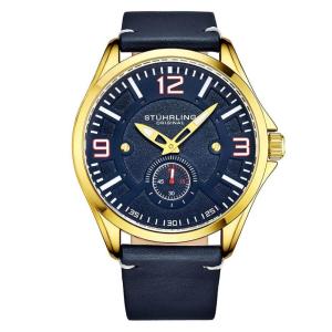 Relógio Masculino Stuhrling Aviator 3934 Quartzo 43mm, Azul