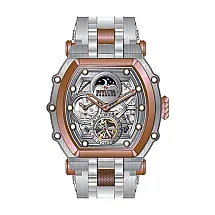 Reserve Automtico Relgio Masculino - 52,5mm. Rosa ouro. Ao 44445