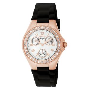 Relógio Feminino de Quartzo Angel, Invicta 1645, Preto e Ouro Rosa