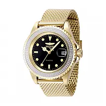 Relógio Masculino Invicta Elite Diamond Automático com 0.59 Quilates de Diamantes, Caixa de Ouro 40 mm